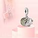 RMMY S925 Silver Charm for Bracelet Necklace Dangles Beauty & Dancing in Pairs for Women Birthday Gifts