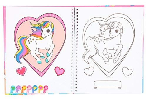 Depesche 7959 Ylvi - Malbuch Create your Unicorn, inkl. 8 Fasermalern, Ausmal-Buch mit 60 zauberhaften Einhorn-Motiven… – Bild 6