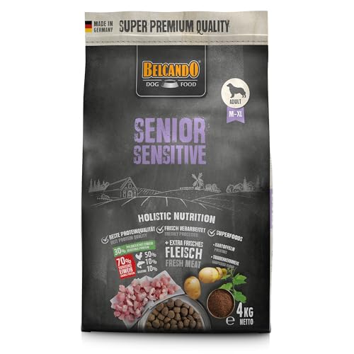 Belcando Senior Sensitive [4 kg] Hundefutter | Trockenfutter für ältere & empfindliche Hunde | Alleinfuttermittel für ältere Hunde Aller Rassen