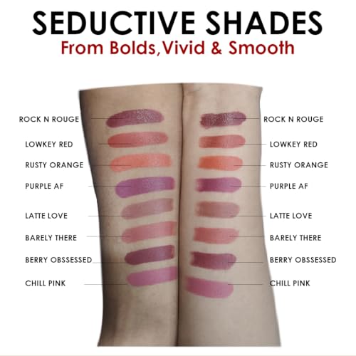 Image of One Wish Creamy Matte Lipstick Long Lasting for Women - Too Red to Handle Shade 18 | Full Coverage | Creamy Formula | No Flaky Lips | No Dryness| High-Pigment | SPF | Vitamin E, Almond Oil & Shea Butter for Moisturising Lip | 8 Hrs Lasting | Smooth Finish | 3.8 gm