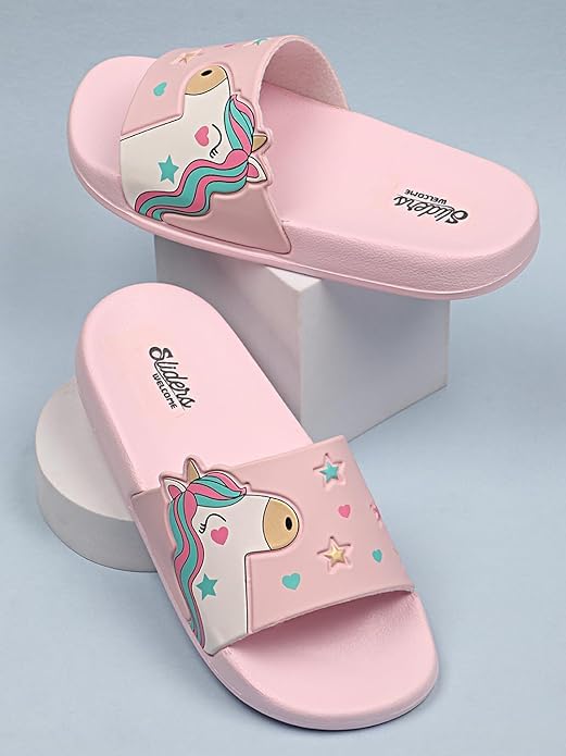 Image of URJO unisex-child Urjo Fandom Kid's Sliders /Slippers Lightweight Super Flexible Stylish Dailywear Sliders /Slippers Boy's & Girl's Slipper
