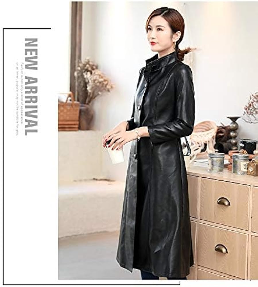 Amazon | [D.IIZOO] ロング丈 レザーコート レディース レザー