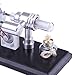 Yamix Double-Cylinder DIY Stirling Engine Motor Model External Combustion Engine Educational Toy Electricity Generator