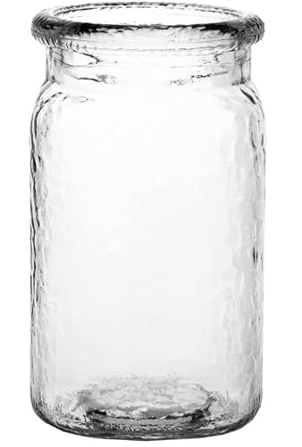 Floral Supply Online - Hammered Glass Jar With The Vintage Look And Color Selection For Home Décor, Floral, And Weddings. (Clear) #TOP15