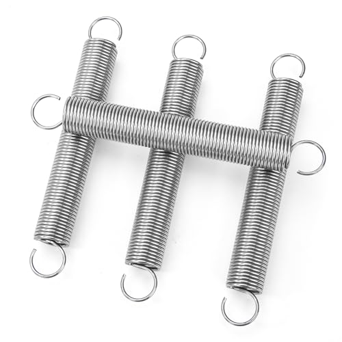 GUNGY Zugfedern mit Haken Edelstahl Zugfeder Spannfeder 90mm Außendurchmesser 12mm Drahtdurchmesser 1,1 mm Maximale Zugkraft 2,00kg 1,1x12x90mm 4 Stück