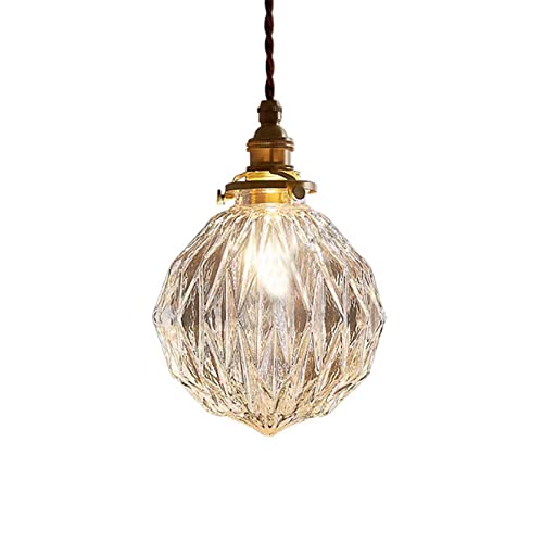 Lustre de plafond en verre rétro style japonais nordique pour lampe décoration porche