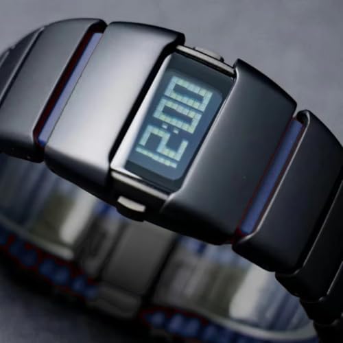 Image of ON TIME OCTUS Unisex Retro Digital Watch | Futuristic Link Strap | LED Display Wristwatch for Men, Women