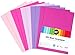 Produktbild perfect ideaz 100 Blatt buntes DIN-A4 Ton-Papier, Zeichen-Papier bunt, Set aus 5 Farben (lila, pink, rosa, flieder, eosin), bunte Blätter, 130g/m², Bastel-Bogen farbig, Zubehör zum Basteln, DIY-Bedarf