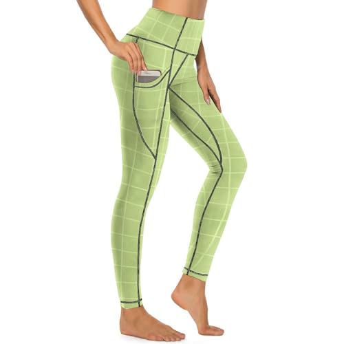 Legging d'entraînement de gym femme imprimé vert pour le studio