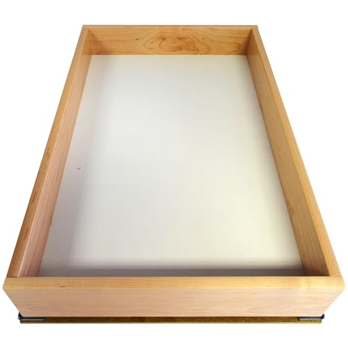 SlidingSusan Pull Out Drawer Organizer for Cabinets, Gliding Soft Close Shelves for Kitchen, Pantry, Bathroom, & Storage Organization, Solid Wood Hard Maple, 20 Inch Wide x 21 Inch Deep