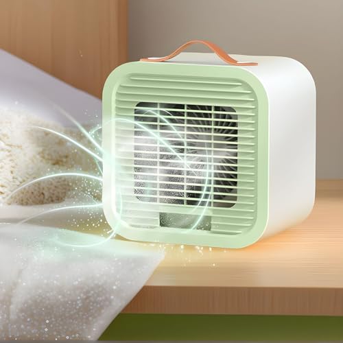 Ventilateur de climatiseur personnel anti forte chaleur rechargeable 3 vitesses - 4