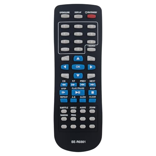 Télécommande de rechange SE-R0301 compatible lecteur DVD Toshiba SD-K790KU