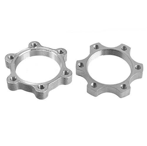 Bicycle Bike Freewheel Threaded Hubs Disk Disc Brake Rotor 6 Bolt Flange Adapter 44MM, 2 pcs/Pack