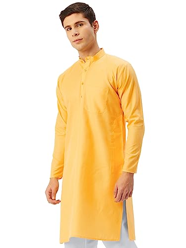 Image of Jompers Men's Cotton Regular Fit Solid Kurtas