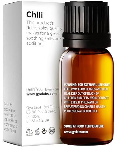 Image of 100% Pure Chili Essential Oil - 0.34 Fl Oz - Chili Oil for Hair, Skin, Diffuser, Aromatherapy & DIY Candle Making Scent