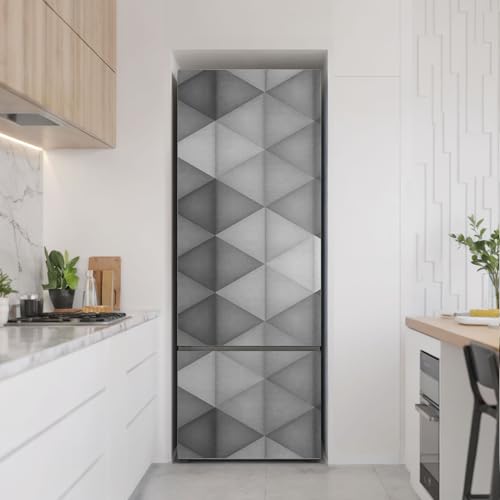 Vinilo para nevera de 70x190 cm con diseño de triángulos 3D lavable 3