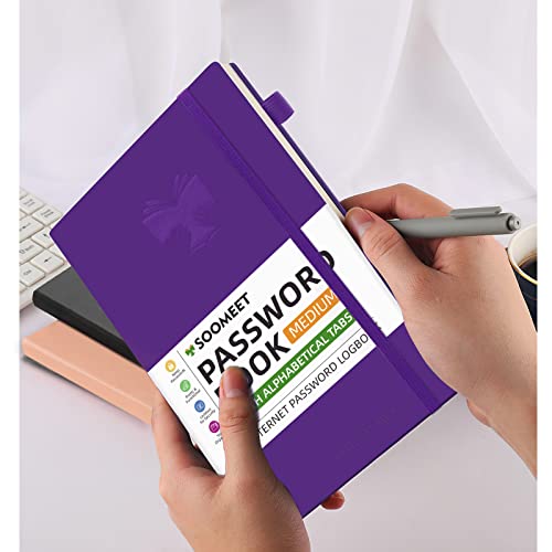 Carnet de mots de passe A5 avec onglets alphabétiques et couverture rigide - 3