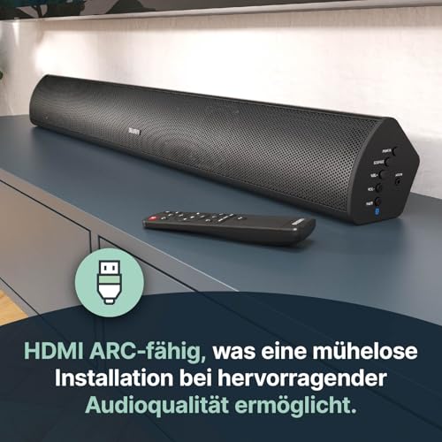 MAJORITY Teton Plus Bluetooth Soundbar für TV Geräte | 180W 2.1 Heimkino Soundsystem für...