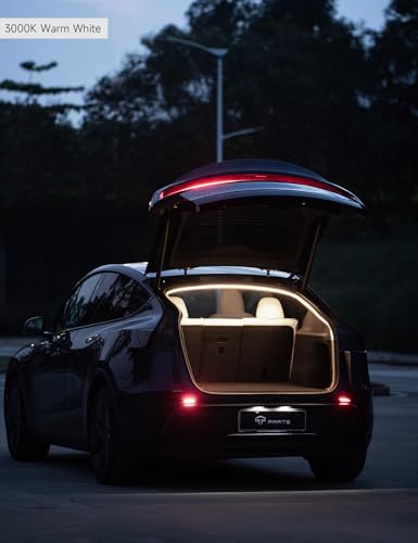 Tira de luz LED para maletero Tesla Model Y iluminación interior de silicona 4
