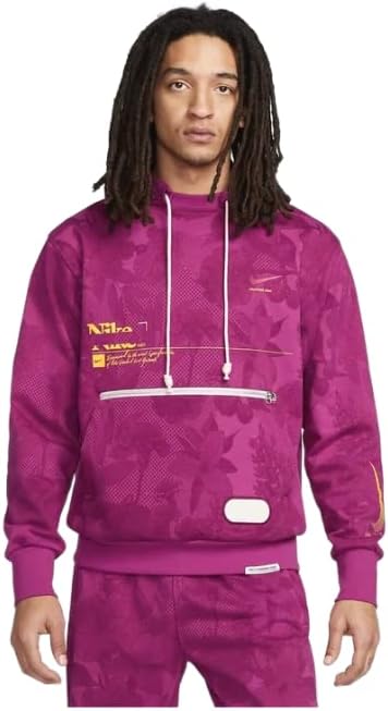 Nike Men's Dri-FIT Standard Issue Basketball Pullover Hoodie (as1, alpha, m, l, regular, regular, Cactus Flower)