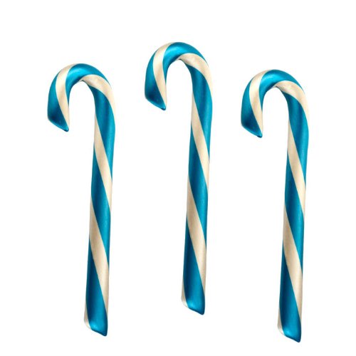 3 Very Berry Candy Canes, Hammonds Handmade, 2 Oz Blue/White Stripe Suckers And