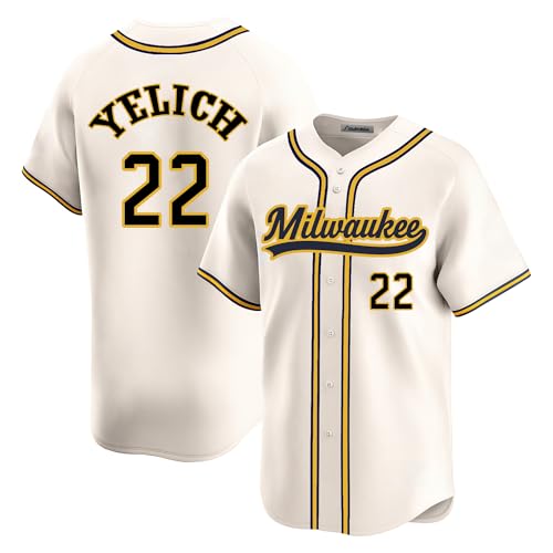Custom Mens/Women/Youth Milwaukee Creamy Christian Yelich Baseball Stitched T-Shirt for Sports Fan