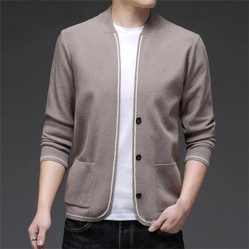 Men's Slim Fit V-Neck Single Breasted Knitted Cardgians Men Casual Knit Stylish Simple Sports Outerwear2