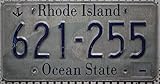 Motiv: Welle / Wave USA_Auswahl_von_Fahrzeugschildern : Original Auto- Nummernschild Rhode Island, Metall Kennzeichen US License Plate, KFZ Schild aus den USA