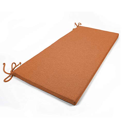 2 cojines para sillas - para bancos rectangulares y asientos de banco con 2 cordones antideslizantes - 50 % algodón, 50 % poliéster en diferentes colores y dimensiones - Hecho a pedido 30 x 40 naranja