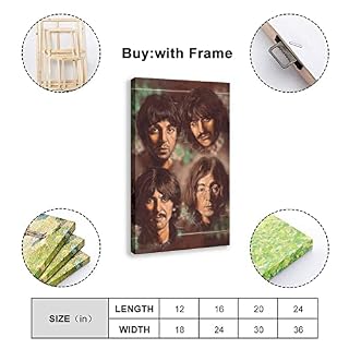 Poster sur toile The Beatles Rock Singer Décoration murale pour salon, chambre à coucher 60 x 90 cm - Les Beatles, Paul McCartney, John Lennon, RIngo Starr, George Harrison Poster sur toile The Beatles Rock Singer Décoration murale pour salon, chambre à coucher 60 x 90 cm – Image 2