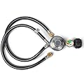 GasSaf 2 Feet Y Splitter Propane Regulator, 2 Hose Low Pressure Regulator Kit for Most LP Gas Grill, Heater, Camping Stove and Fire Pit Table