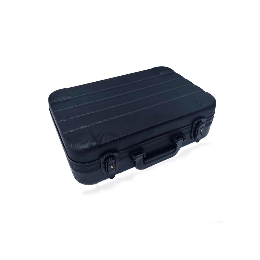 Tool Case Black Plastic Toolbox Lightweight Waterproof Storage Box Sample Display Household Wrench Sorting Storage Solution