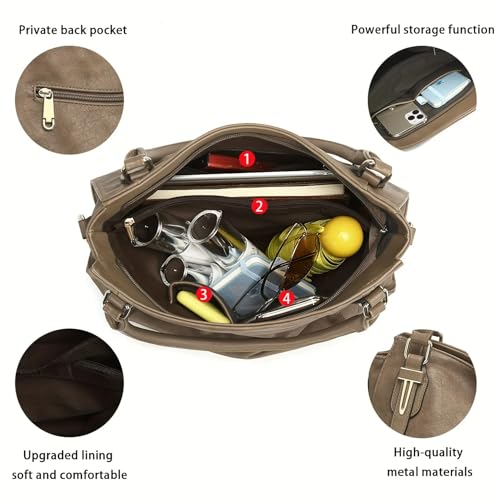 Bolsa Feminina em Couro PU Grande de Ombro para Mulheres Luxuosa Espaçosa e Estilosa - G3