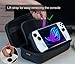 ButterFox Large Carry Case Bag for ASUS Rog Ally X with Built-in Stand, Fits Charger, Large Accessories Pocket for 65W Battery Bank, Slim Mouse and HDMI Cable - Black/Purple