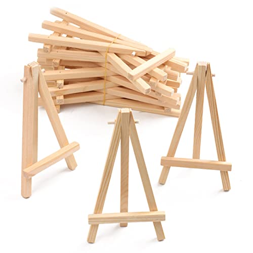 10PCS Caballetes De Escritorio Pequeños Soporte Pintura Lienzo Caballetes Trípode Madera Soporte Exhibición Para Letreros Pizarra Fotos Caballete Para Letrero Madera