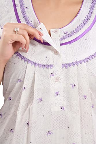Image of Soulemo Women's Polycotton Printed Maxi Nighty