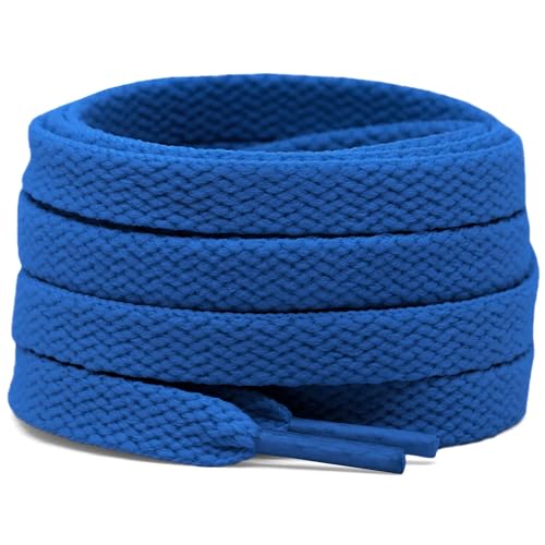 Image of DELELE 2 Pair Super Quality 24 Colors Flat Shoe laces 5 /16 inch Wide Shoelaces for Athletic Running Sneakers Shoes Boot Strings