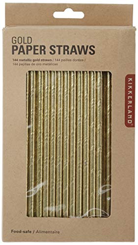 Kikkerland Pitillos de Papel Dorados Set 144 miniatura 5