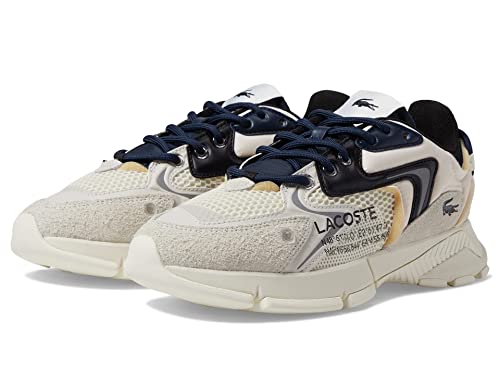 Lacoste Women's L003 Neo 123 1, Off-White/Black, 8