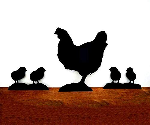 Ornement poulet en métal piquet de jardin rigide contre le vent déco extérieure stable