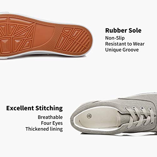 Image of yageyan Men's Low Top Canvas Walking Shoes Lace-up Fashion Sneakers Casual