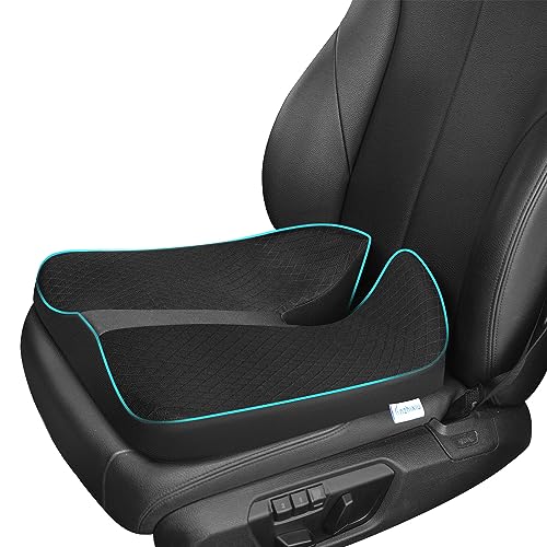 anzhixiu Heightening Car Seat Cushion for Better View- Seat Cushion for Car Reduces Lower Back Pressure& Support Spine- Truck Seat Cushion for Long Trip-Black