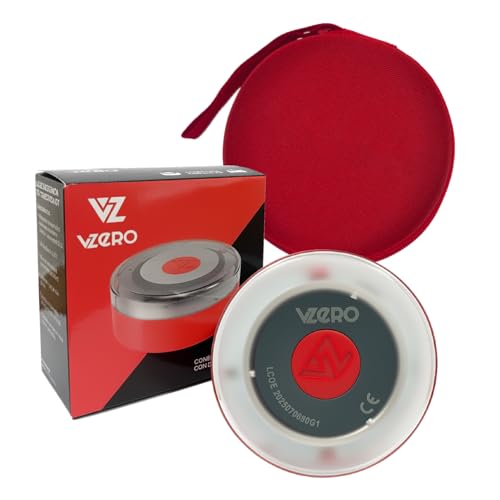 VZero - Luz de Emergencia V16 con Geolocalización + Funda, Señal Homologada Conectada con DGT 3.0, Apta para 2026, Baliza para Coche con eSIM Incluida, Alta Potencia y Sistema Eye Protect