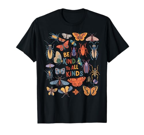 Be Kind To All Kinds Bugs Entomology Insect Collector T-Shirt