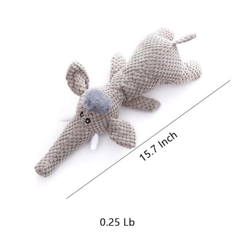 Juguete Mordible y Sonoro Elefante de Peluche para Perro miniatura 3