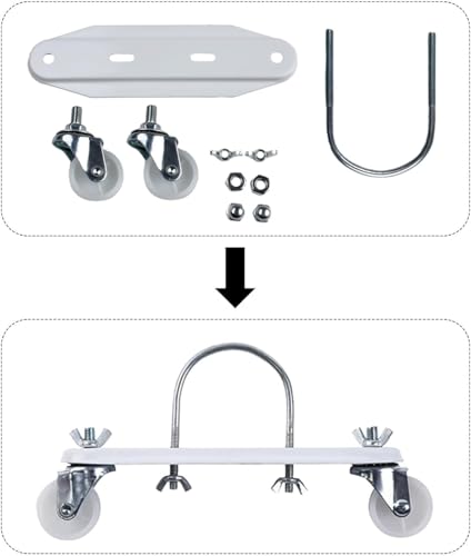 Miniatura 2 de Soyuzerish 2 Soportes De Radiador Eléctrico, Rueda De Soporte De Polea Móvil Para Radiador Eléctrico, Rueda De Rotación General De Larga Duración Y Práctica