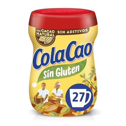 ColaCao Sin Gluten, Cacao Soluble Natural sin Aditivos, 383g, 27 Raciones