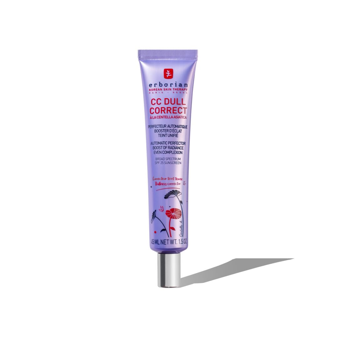 Erborian CC Dull Correct - Ausgleichende Tagescreme gegen fahle Haut - Koreanische Kosmetik mit Centella Asiatica korrigiert gelblichen Teint und beugt vorzeitiger Hautalterung vor - 45 ml