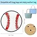 Charm for Bogg Bag Accessories – PVC Rubber Decorative Inserts for Bogg Bag Original & All Models, Personalize Your Tote, Sport & Girl Themes, Fits Simply Southern & Other Beach Bag(White ball)