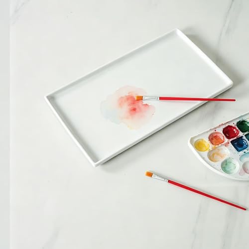 Paleta de pintura rectangular de 12 pulgadas en madera ligera para oleo y acrilico 4